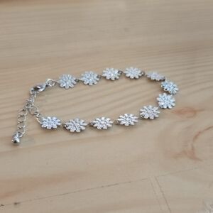 Silver Floral Bracelet